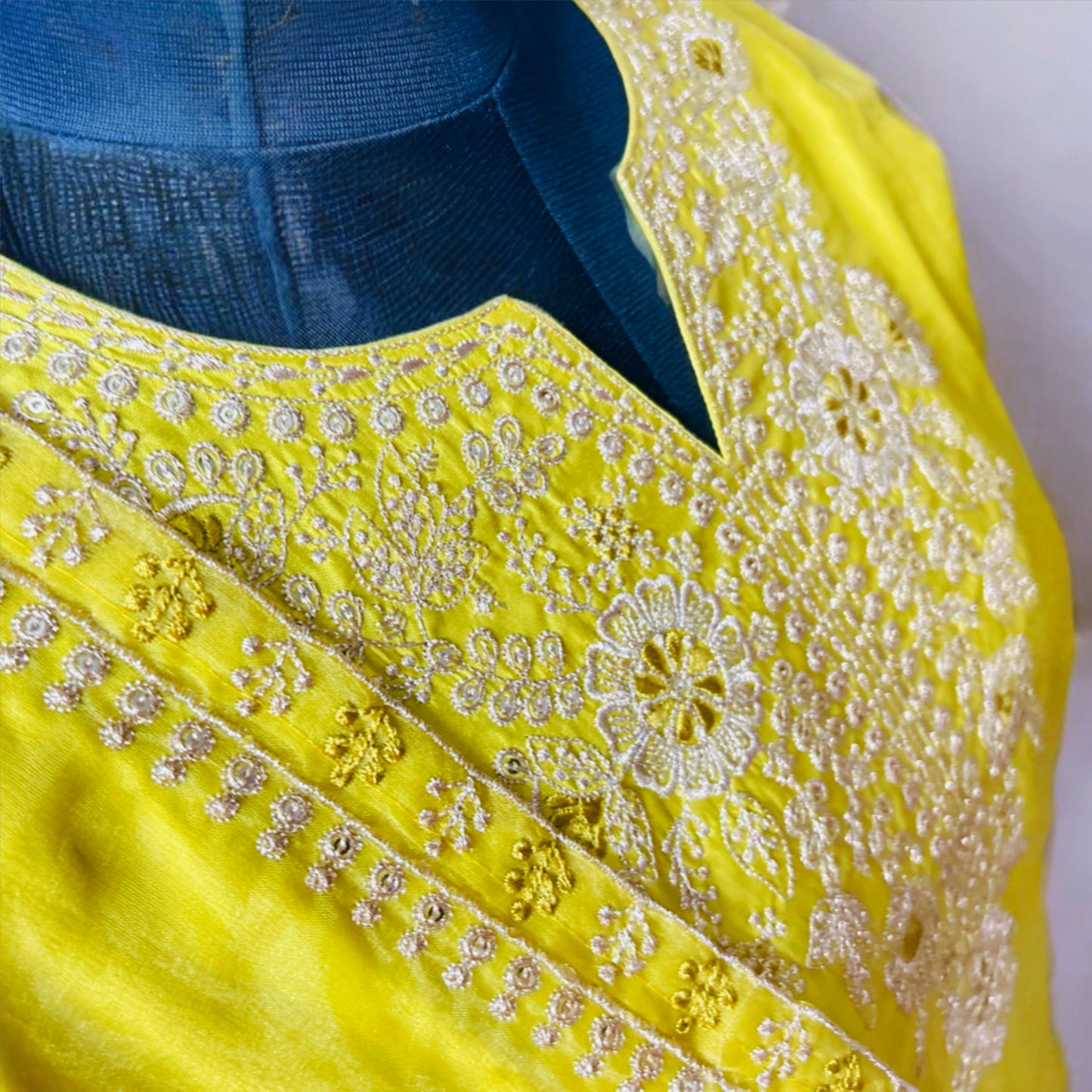 Lime Green Embroidered Silk Kurtha Set – Festive & Designer Wear