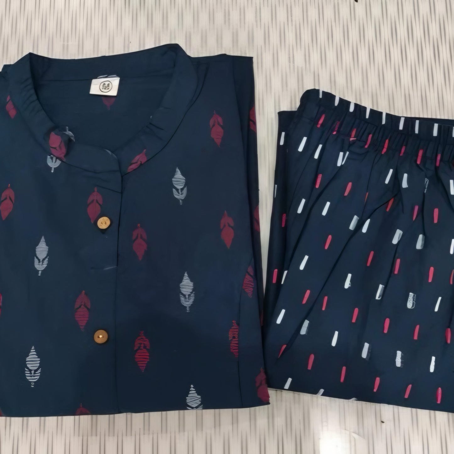 Jessie - Kurta Pant Set - Red / Blue / Black | Threads & Twirls