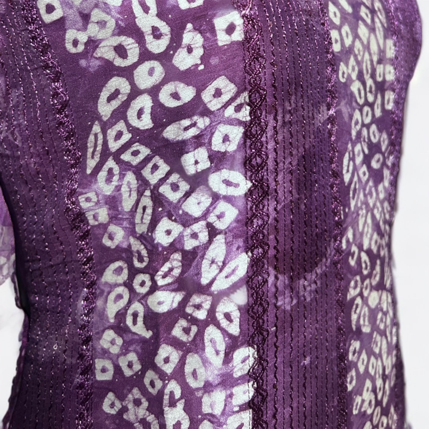 Purple Bandhani Print Kurtha Set with Dupatta & Pant – Traditional Elegance with Contemporary Comfort