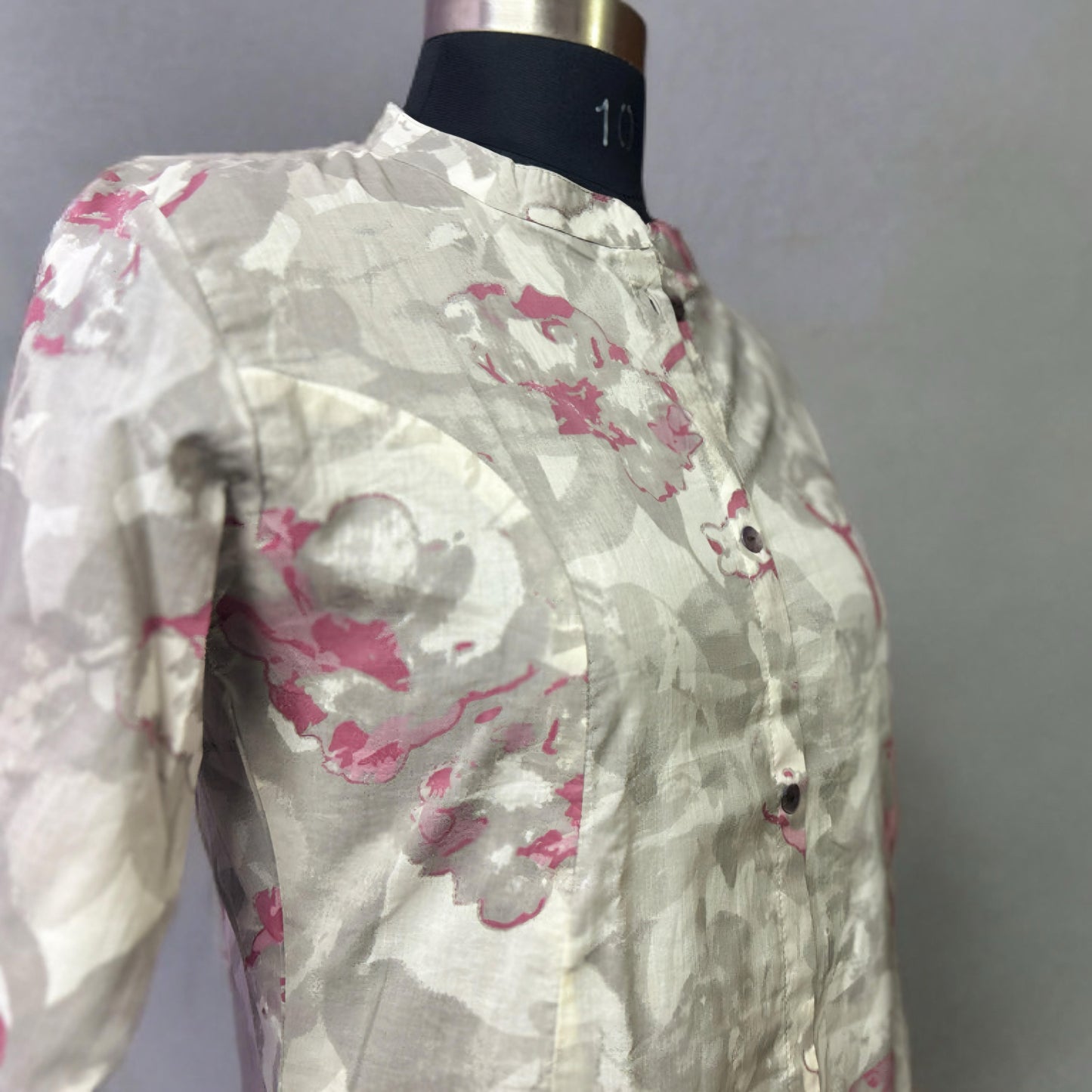 Grey Floral Printed Coord Set – Soft Cotton Casual Wear for Women