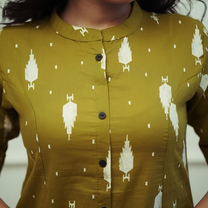 Ayesha - Printed Kurta Pant Set - Green | Threads & Twirls