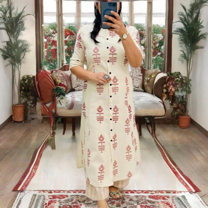 Kurta Pant Set - White | Threads & Twirls