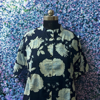 Floral Print Coords Set - Navy blue | Threads & Twirls