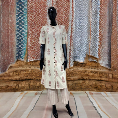 Kurta Pant Set - White | Threads & Twirls