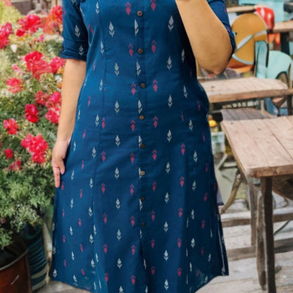 Jessie - Kurta Pant Set - Red / Blue / Black | Threads & Twirls