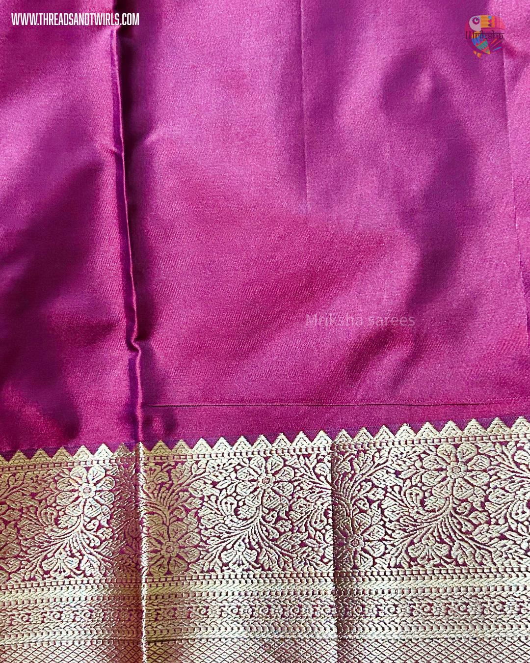 Kancheepuram Semi Silk Saree with Rich Zari Border & Matching Blouse | Purple & Maroon | Mriksha Sarees