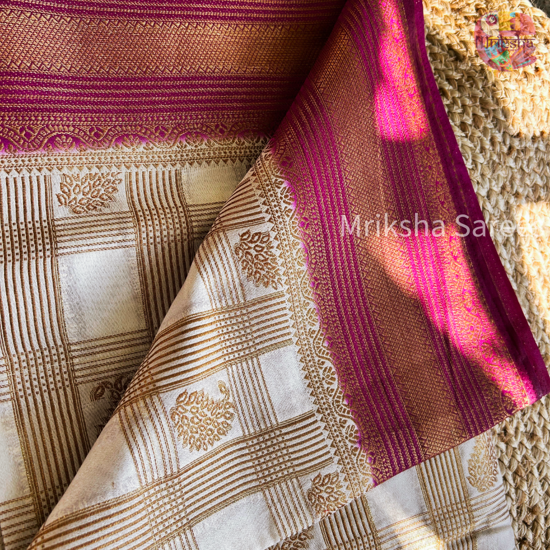 Premium Silk Cotton Saree with Zari Border & Paisley Buttas – Traditional Festive Collection