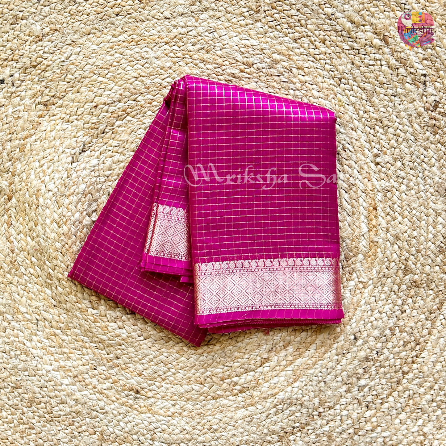 Fancy Cotton Saree with Checks & Zari Border | Lightweight Saree with Running Blouse – 8 Colors | Threads & Twirls