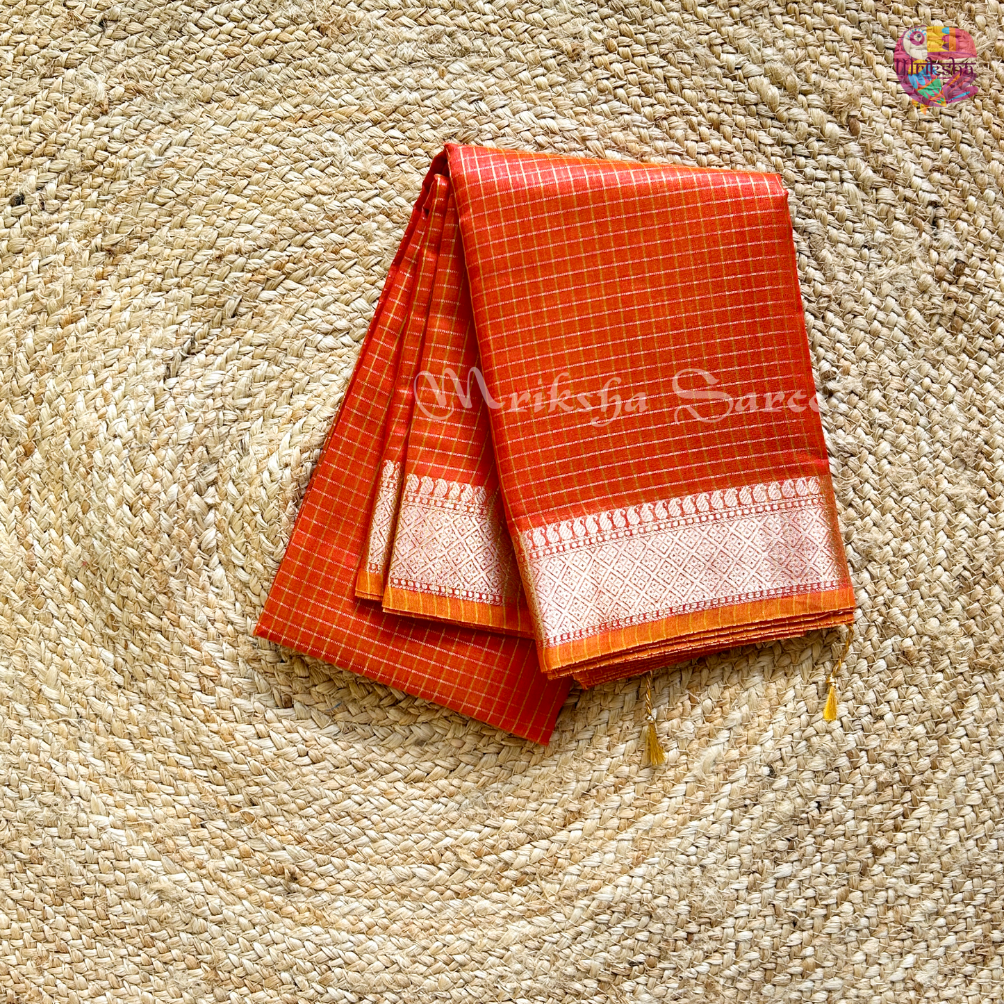 Fancy Cotton Saree with Checks & Zari Border | Lightweight Saree with Running Blouse – 8 Colors | Threads & Twirls