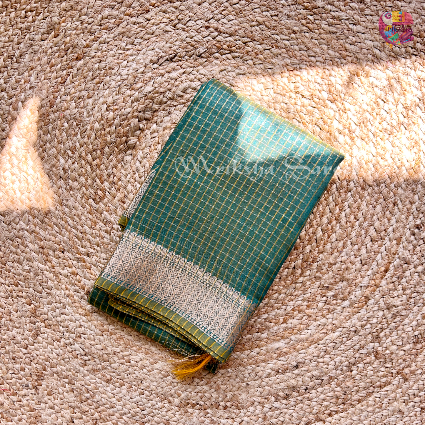 Fancy Cotton Saree with Checks & Zari Border | Lightweight Saree with Running Blouse – 8 Colors | Threads & Twirls