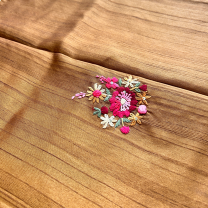 Mustard Brown Raw Silk Saree | Mriksha sarees