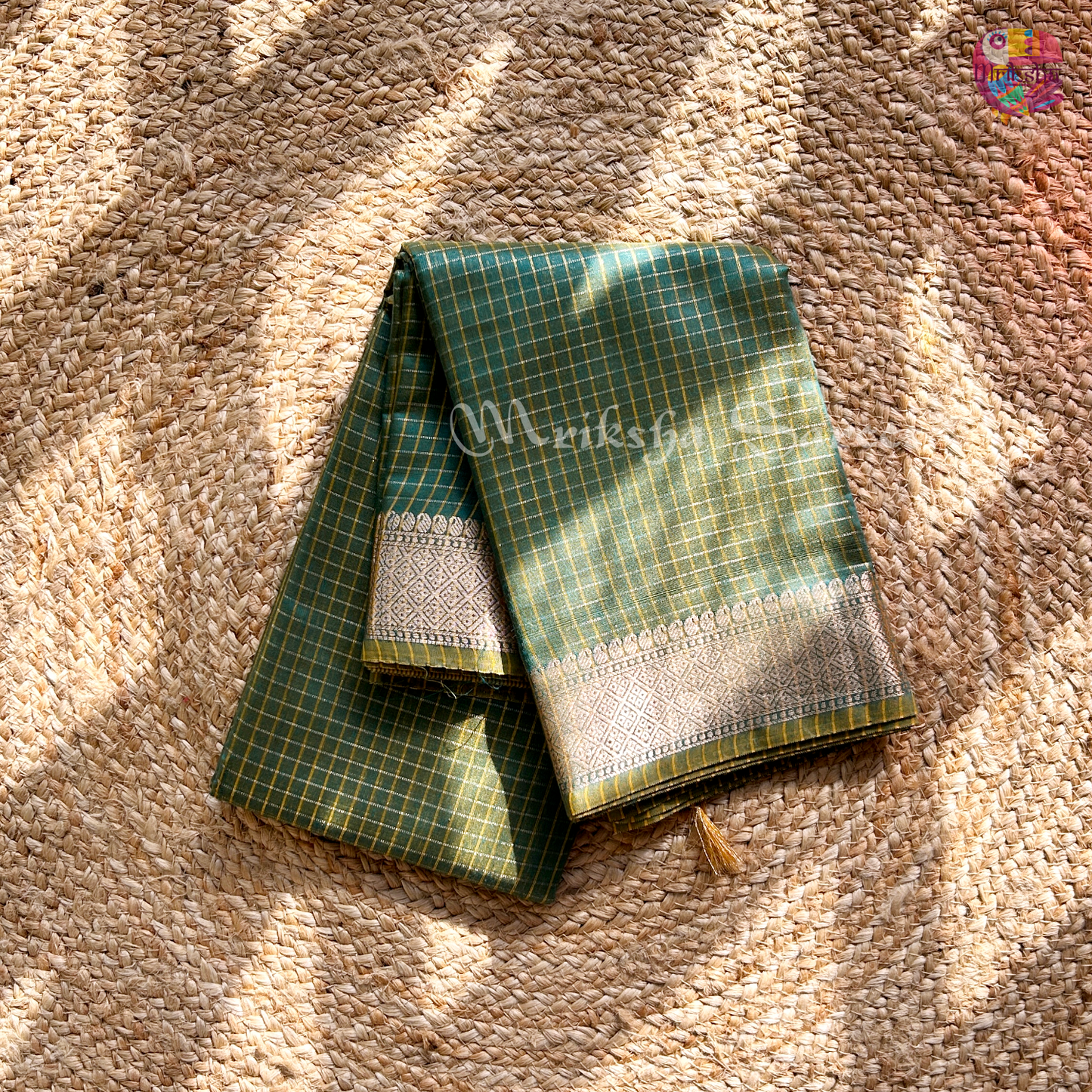 Fancy Cotton Saree with Checks & Zari Border | Lightweight Saree with Running Blouse – 8 Colors | Threads & Twirls