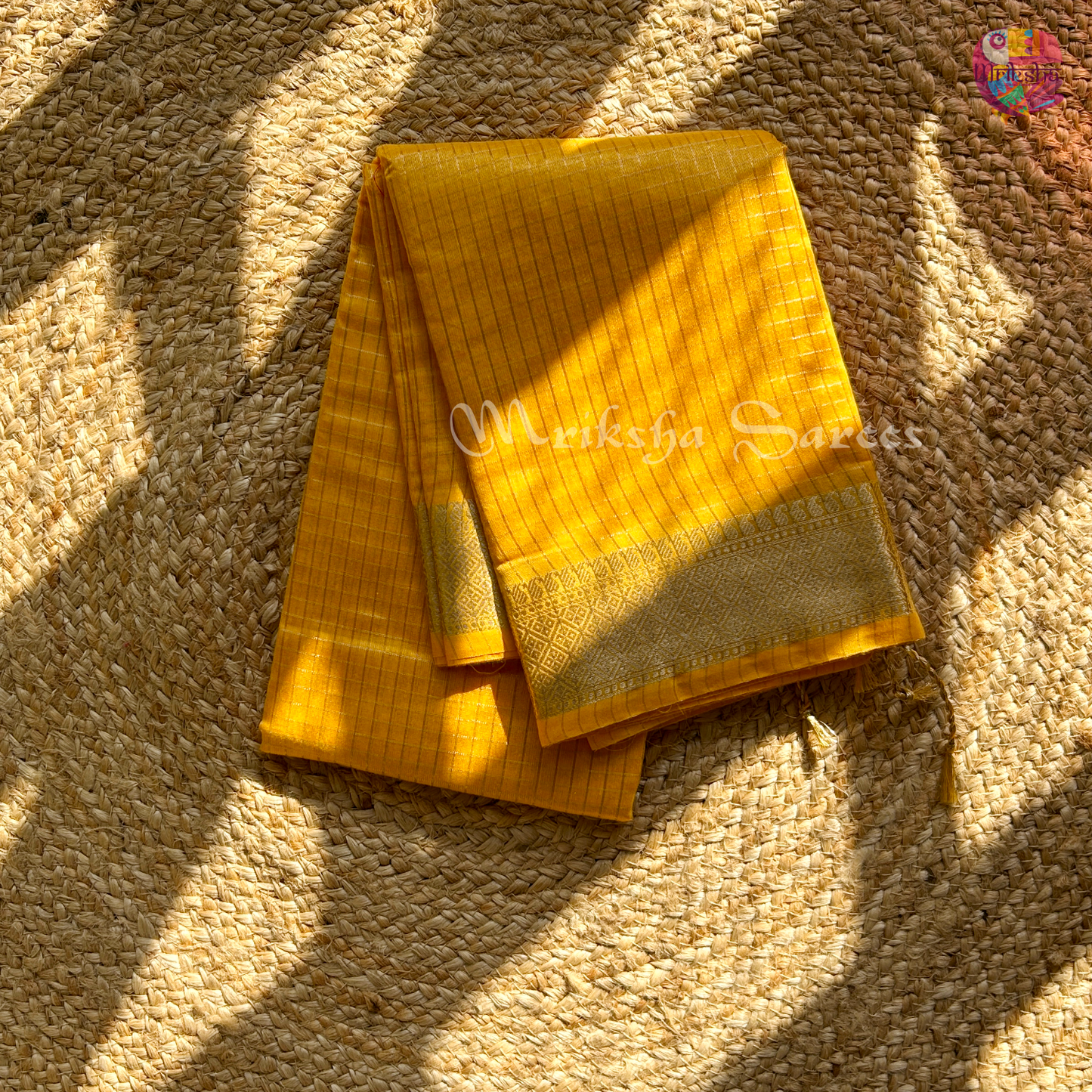 Fancy Cotton Saree with Checks & Zari Border | Lightweight Saree with Running Blouse – 8 Colors | Threads & Twirls