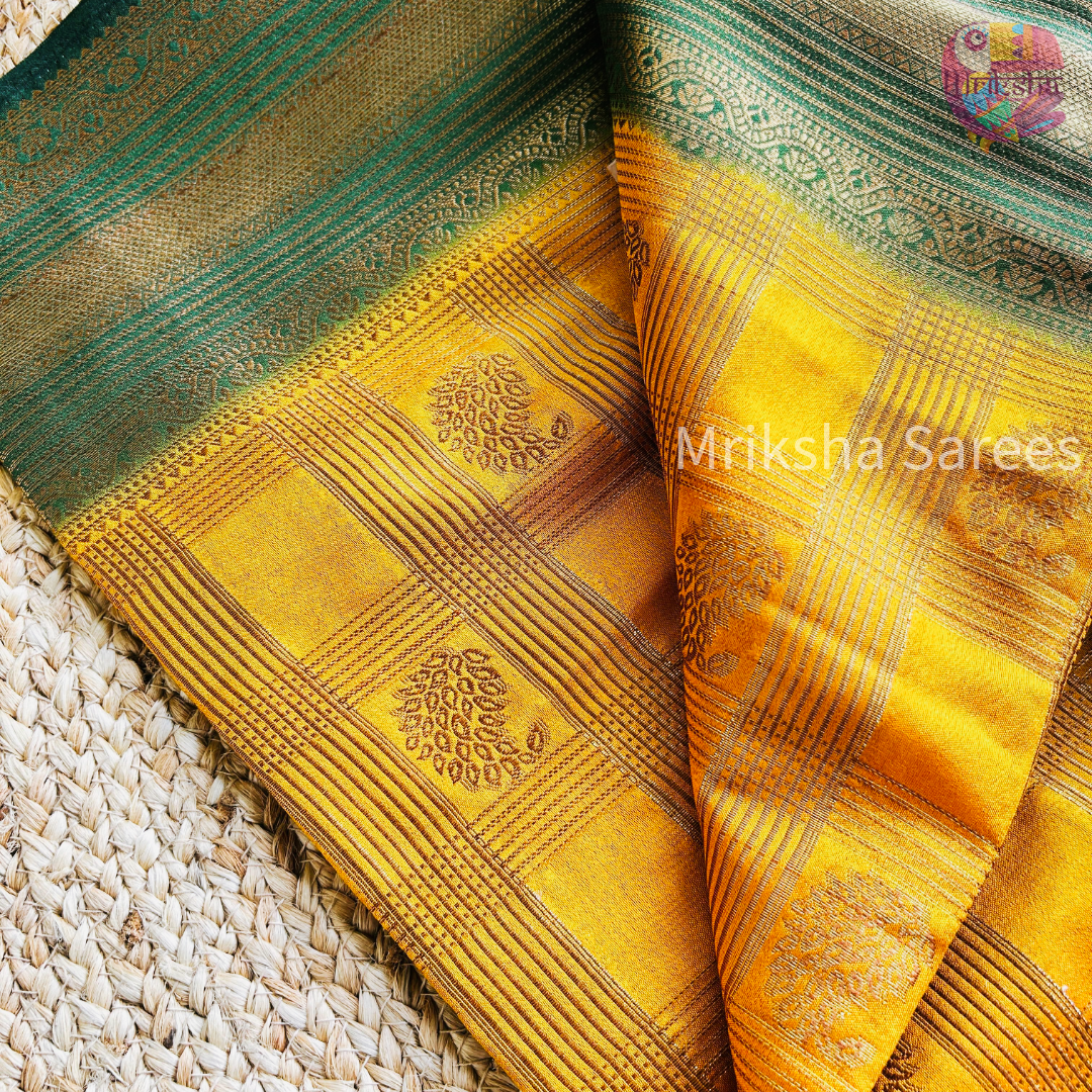 Premium Silk Cotton Saree with Zari Border & Paisley Buttas – Traditional Festive Collection